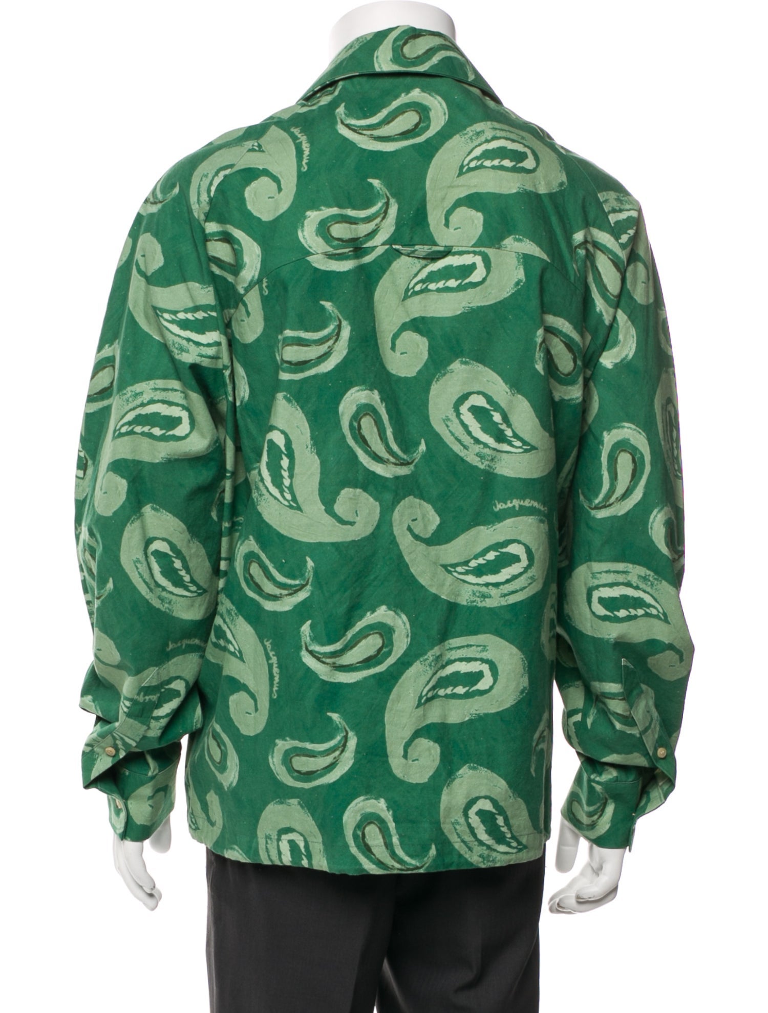 Jacquemus Paisley Print Long Sleeve Denim Shirt